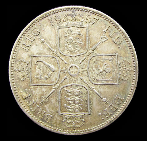 Victoria 1887 Jubilee Head Florin - GEF
