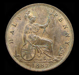 Victoria 1887 Halfpenny - GEF+