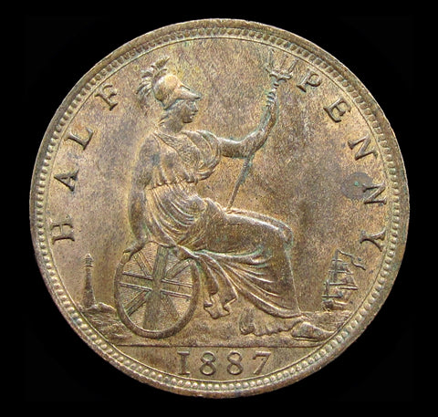 Victoria 1887 Halfpenny - GEF+