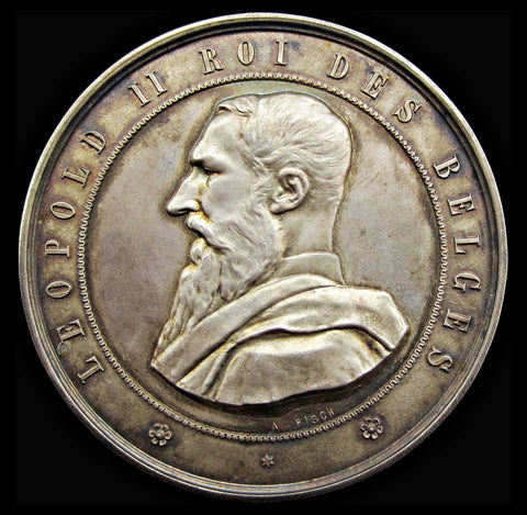 Belgium 1888 International Exhibition Silvered Bronze Medal - UNC