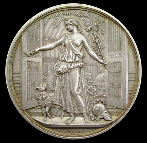 1889 Crystal Palace School Of Art 63mm Silver Medal - By Pinches
