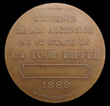 France 1889 Paris Eiffel Tower Ascent 42mm Medal