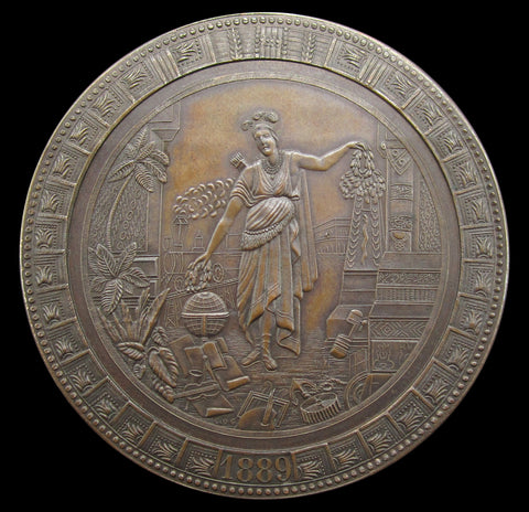 Mexico 1889 Paris Exposition 59mm Medal