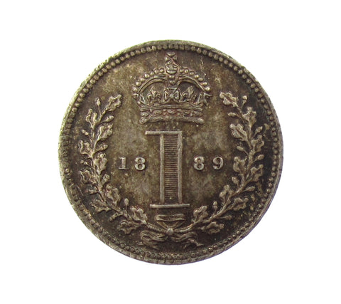 Victoria 1889 Maundy Penny - A/UNC