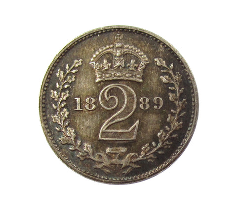 Victoria 1889 Maundy Twopence - A/UNC