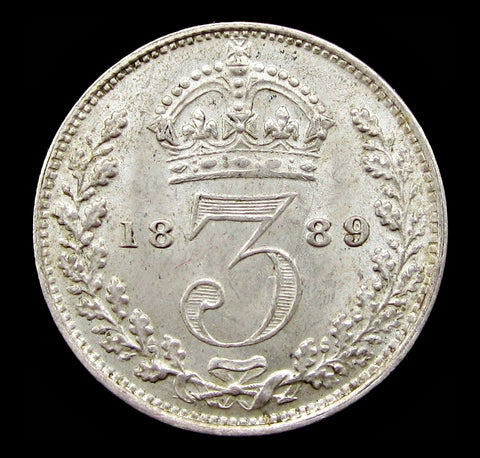 Victoria 1889 Threepence - GEF