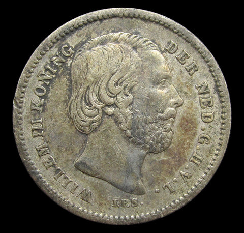 Netherlands 1890 Wilhelm II 25 Cents - Without Dot After Date