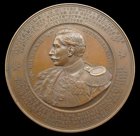 1891 German Exhibition London 70mm Medal - By Mayer
