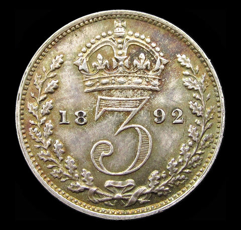 Victoria 1892 Threepence - UNC