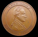 USA 1892 New Jersey Paterson Centennial 51mm Bronze Medal