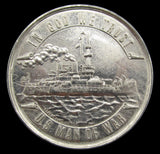 USA 1893 Columbian Exposition 'Man Of War' Souvenir Box Medal
