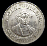 USA 1893 Columbian Exposition 'Man Of War' Souvenir Box Medal