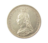 Victoria 1893 Jubilee Head Threepence - GVF