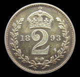 Victoria 1893 Maundy Twopence - UNC