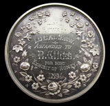 1894 Derbyshire Beekeepers Association 42mm Silver Medal - Cased