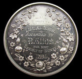 1894 Derbyshire Beekeepers Association 42mm Silver Medal - Cased