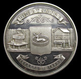 1894 Derbyshire Beekeepers Association 42mm Silver Medal - Cased