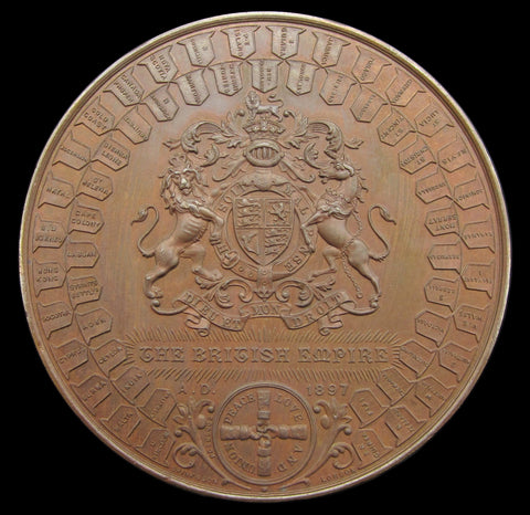 1897 Victoria Diamond Jubilee 76mm Bronze British Empire Medal - By Bowcher