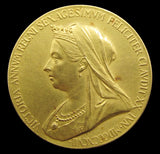 1897 Victoria Diamond Jubilee 26mm Gold Medal - Cased