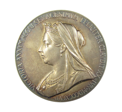1897 Victoria Diamond Jubilee 56mm Silver Medal - Cased