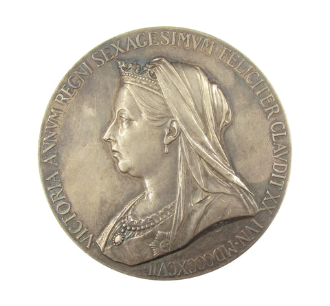 1897 Victoria Diamond Jubilee 56mm Silver Medal - Cased