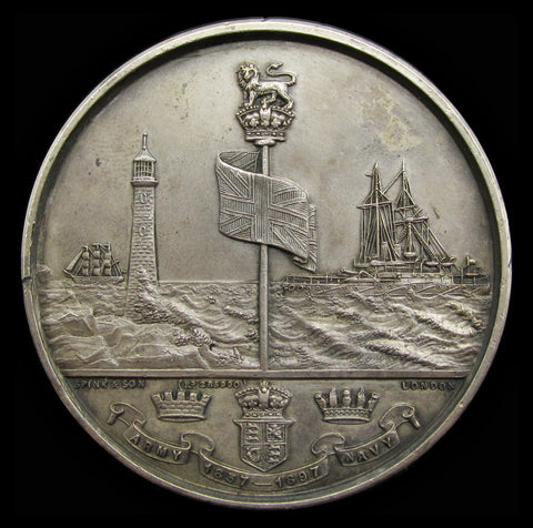1897 Diamond Jubilee Army & Navy 51mm Medal - By Bowcher
