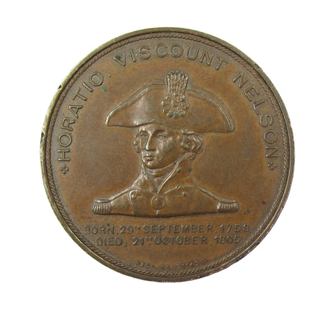 1897 Lord Nelson's Flagship Foudroyant 37mm Copper Medal