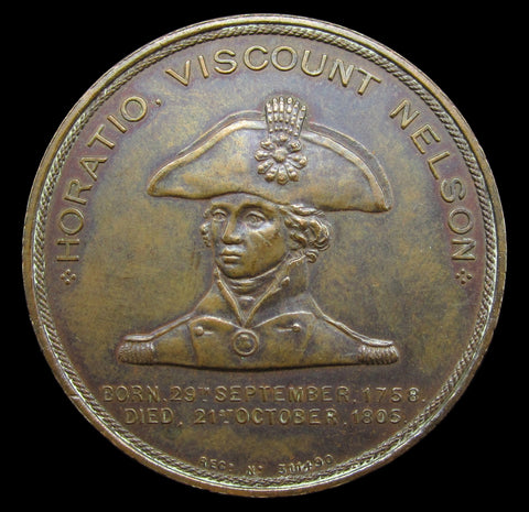 1897 Lord Nelson's Flagship Foudroyant 37mm Copper Medal