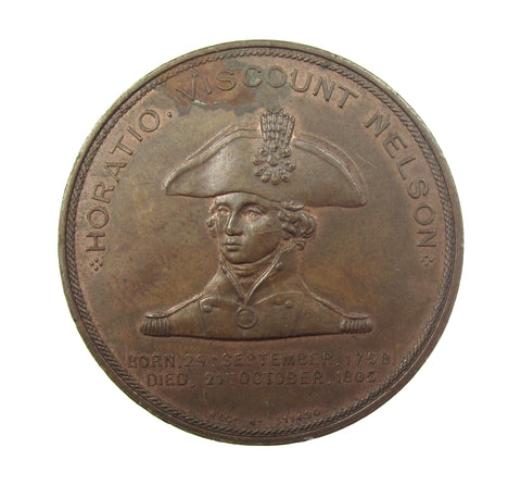 1897 Lord Nelson's Flagship Foudroyant 37mm Copper Medal