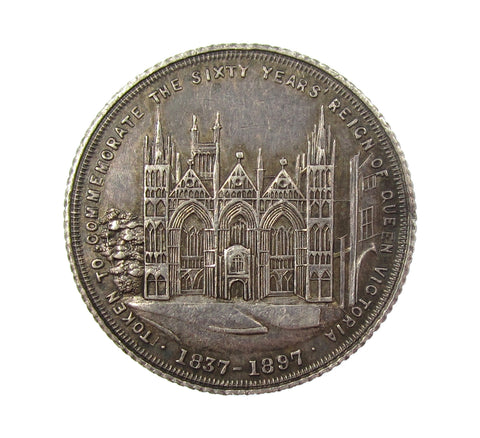 1897 Jubilee City Of Peterborough 34mm Silver & Bronze Medalets