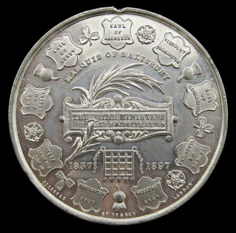 1897 Diamond Jubilee Prime Ministers 51mm Medal - By Bowcher