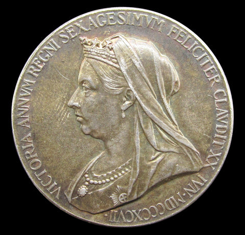 1897 Victoria Diamond Jubilee 26mm Silver Medal - With Envelope