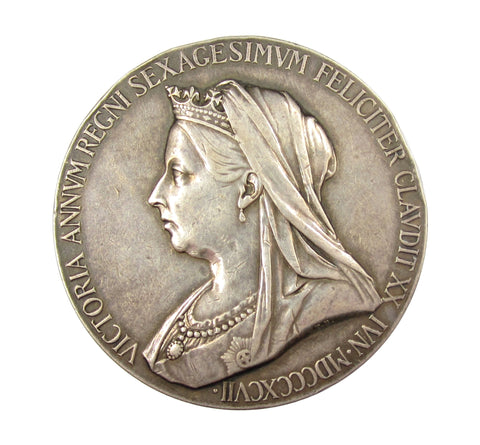 1897 Victoria Diamond Jubilee 56mm Silver Medal