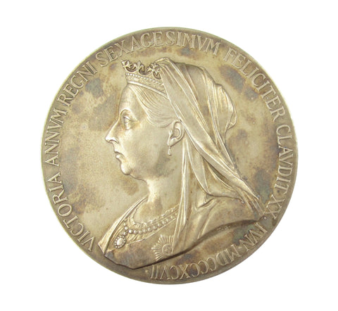 1897 Victoria Diamond Jubilee 56mm Silver Medal - Cased