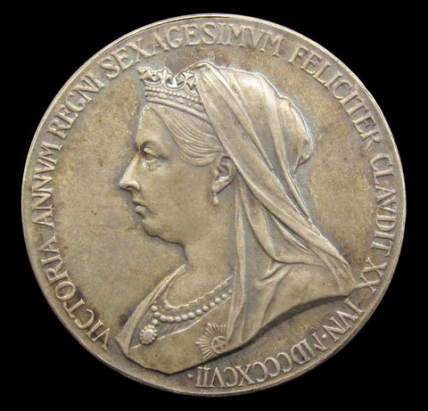 1897 Victoria Diamond Jubilee 26mm Silver Medal - With Envelope