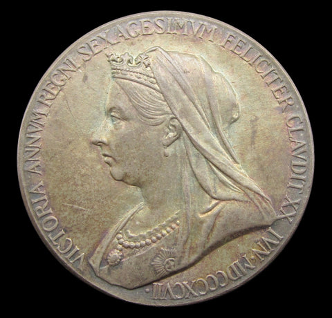 1897 Victoria Diamond Jubilee 26mm Silver Medal - With Envelope
