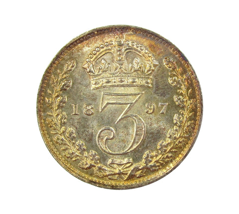 Victoria 1897 Threepence - GEF
