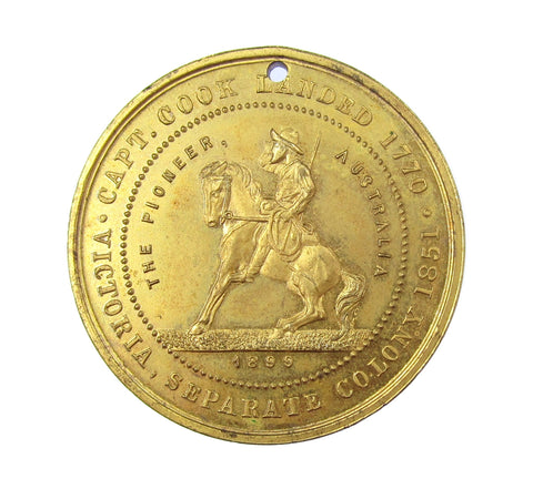 Australia 1899 Great Britain Exhibition 31mm Gilt Medal