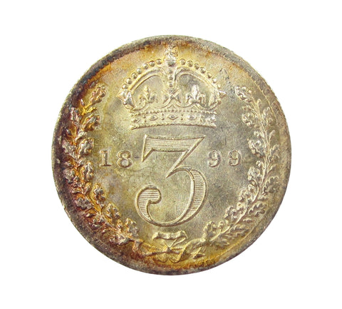 Victoria 1899 Threepence - EF