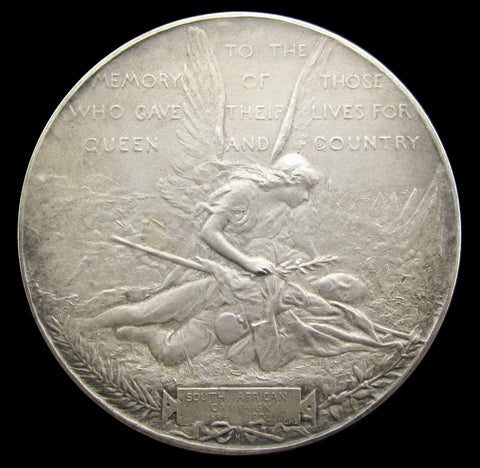 1900 South African War Memorial 52mm Silver Medal - By Fuchs
