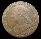 Victoria 1901 Penny - Off Centre Striking Error