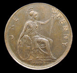 Victoria 1901 Penny - Off Centre Striking Error