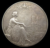 1902 Coronation of Edward VII 64mm Silver Cased Medal - By Fuchs