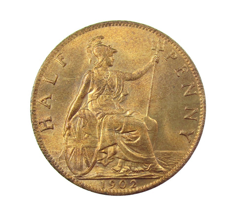 Edward VII 1902 Halfpenny - A/UNC