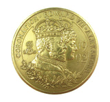 1902 Edward VII Coronation 44mm Gilt Medal - By Vaughton