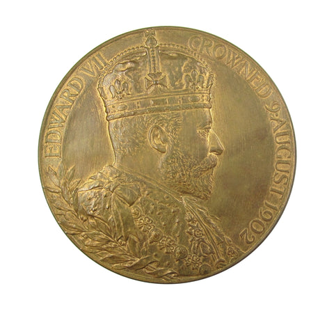 1902 Edward VII Coronation 55mm Bronze Medal - Cased