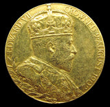 1902 Edward VII Coronation 31mm Gold Medal - By de Saulles