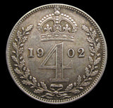 Edward VII 1902 Maundy Fourpence - NEF