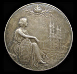 1902 Coronation Of Edward VII 32mm Silver Medal - By Fuchs