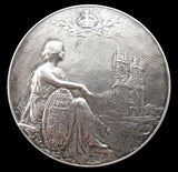 1902 Coronation of Edward VII 64mm Silver Medal - By Fuchs